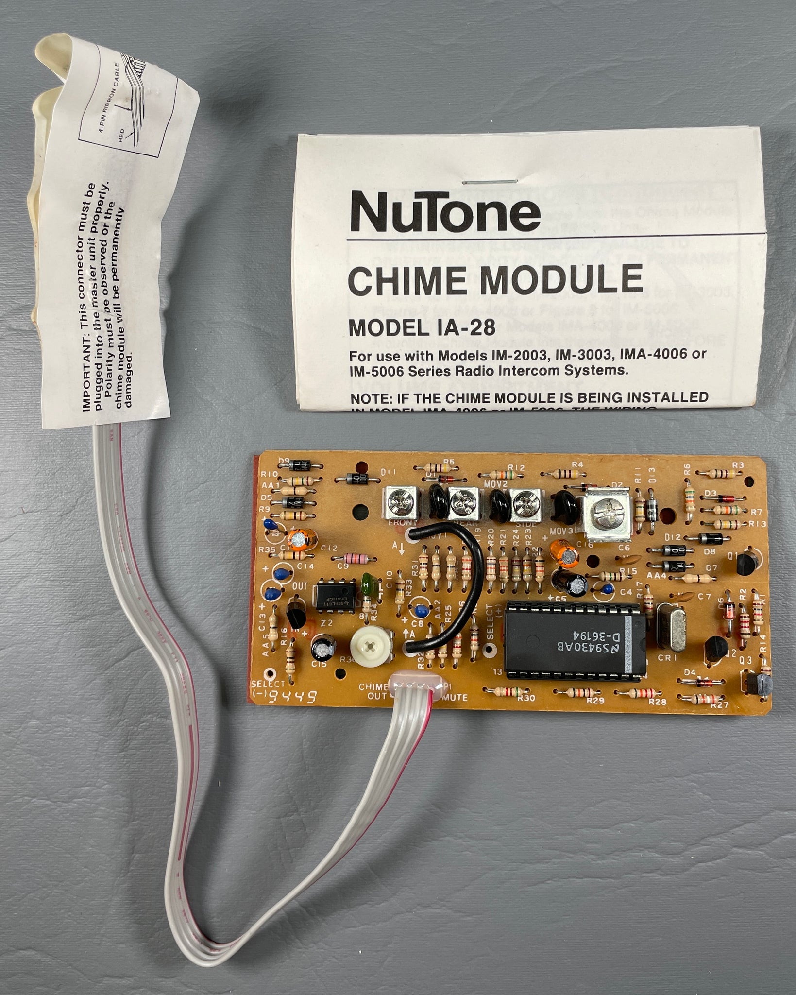 NuTone IA-28 / IA-29 Chime Module – Steve's Intercom Shop